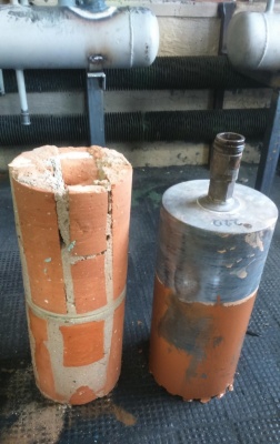 przewiecony materiał