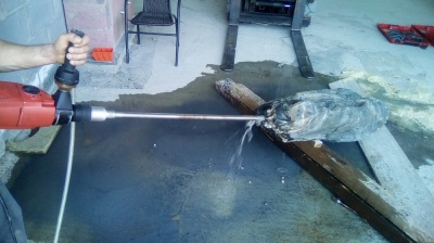 Wiercenie kamienia fi16 na120cm gł.